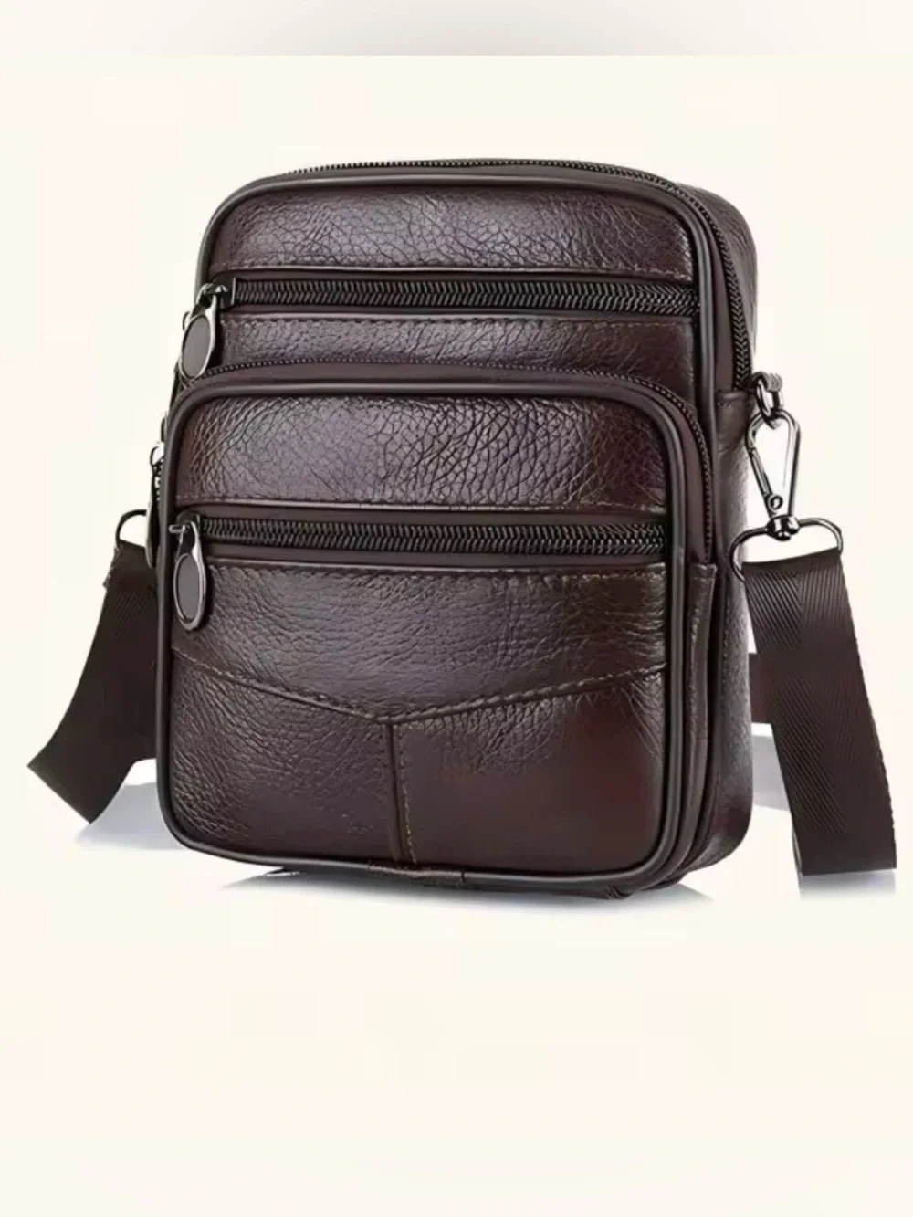 New Genuine Leather Crossbody Bag Vertical Trendy Multifunctional Shoulder Bag